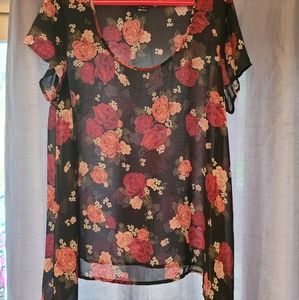 Torrid floral print blouse size 0